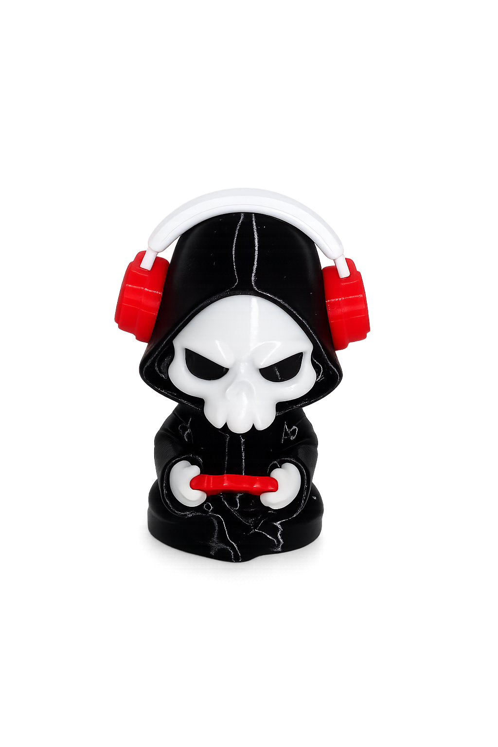 Miniatura Caveira Gamer com Fone de Ouvido Decorativa Impressão 3D Setup Geek - Image 2