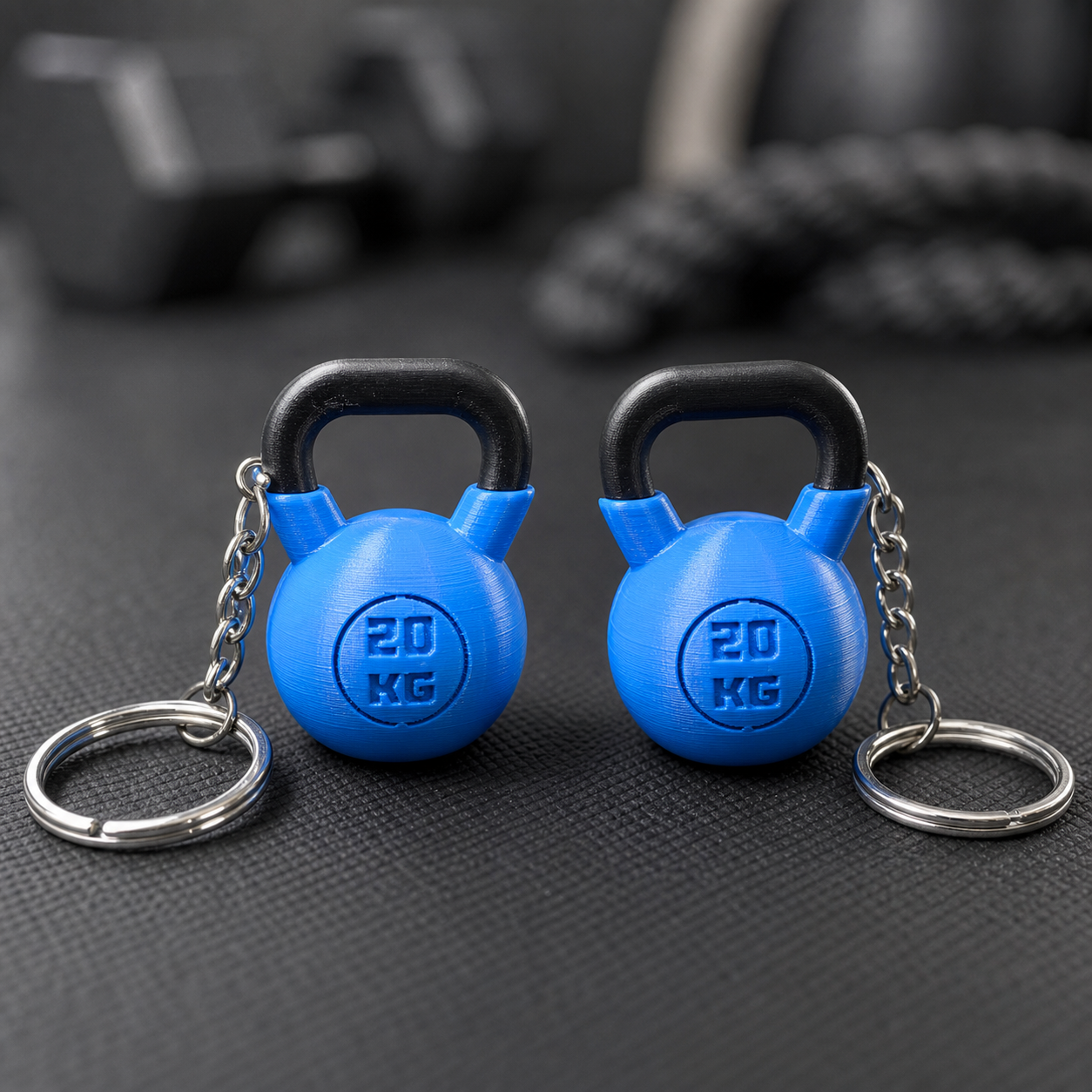 Chaveiro Kettlebell Azul