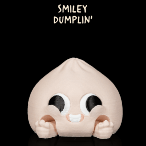 Smiley Dumpling Clicker Toy | Cute 3D Printed Dumpling in Mini Steamer Basket | Kawaii Desk Fidget | Fun Gift for Food Lovers