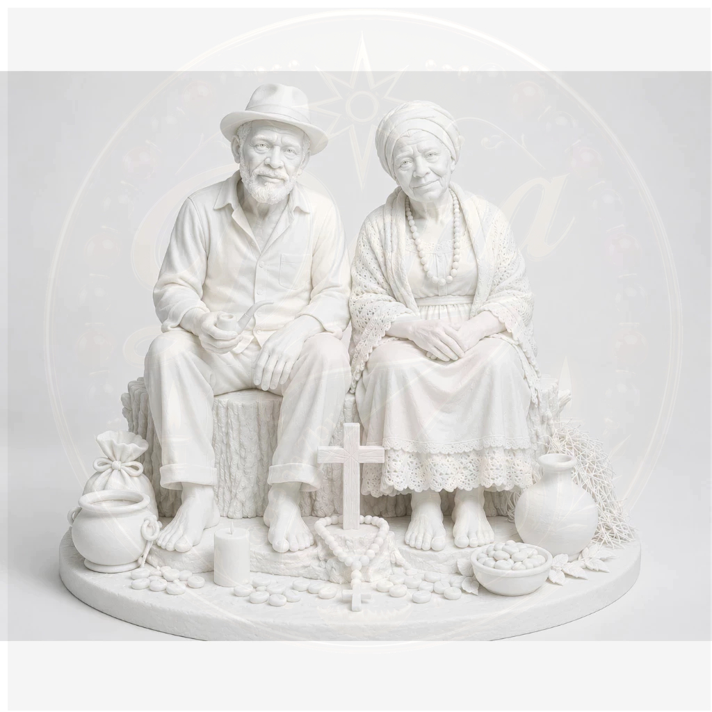 CASAL DE PRETOS VELHOS 15 CM - MONOCOR - MODELAGEM EXCLUSIVA DONA7BR - Image 2