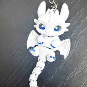 Chaveiro Dragão Articulado 3D Fofo com Movimento