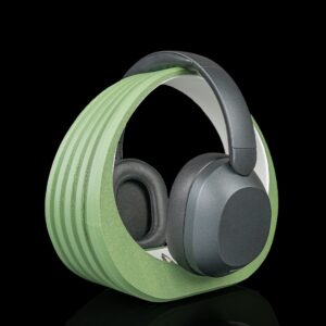 Suporte para headphone minimalista verde oliva e branco
