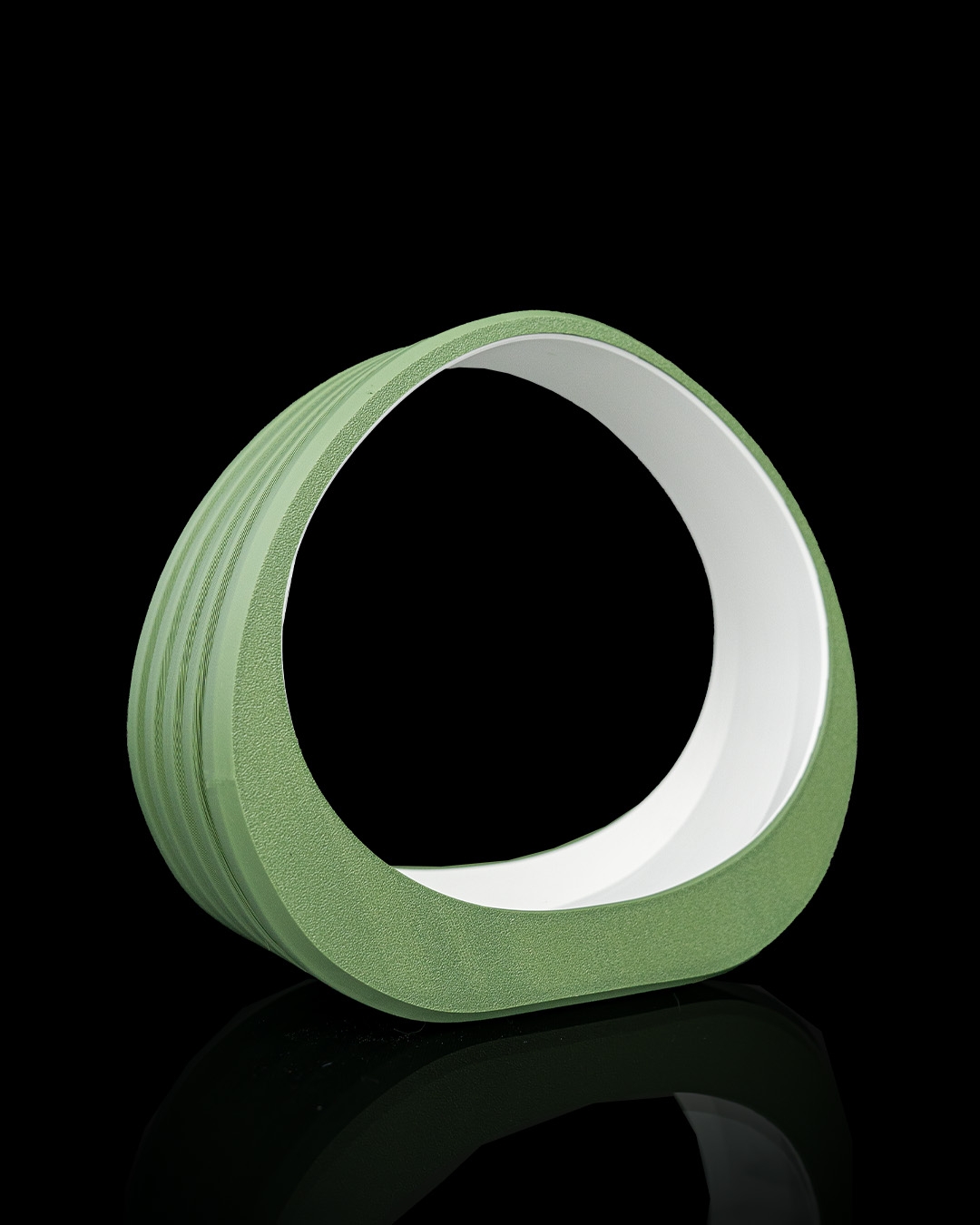 Suporte para headphone minimalista verde oliva e branco