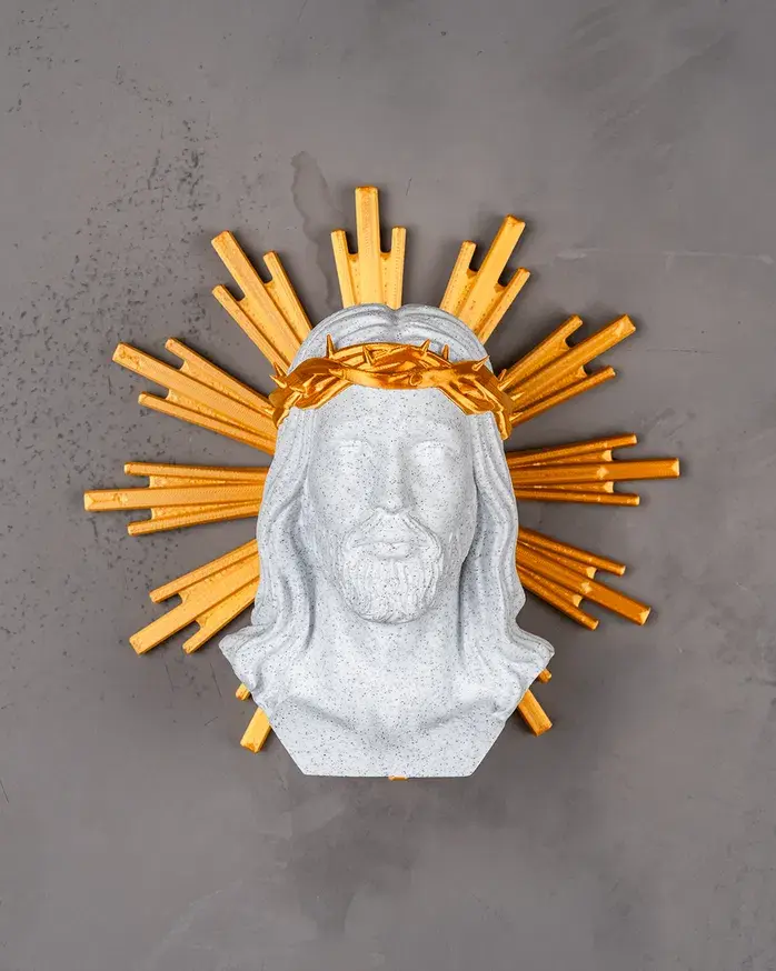 Busto Cristo Redentor da Glória com Resplendor Dourado