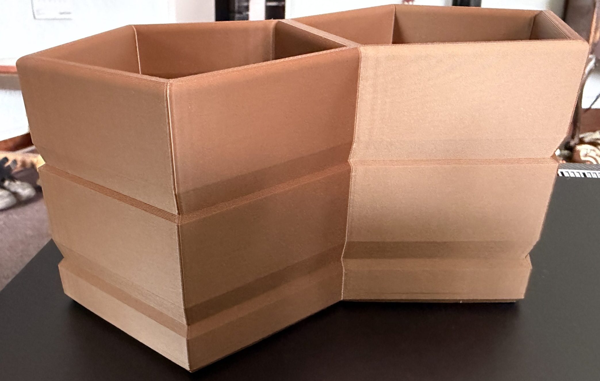 Dual Polygon Desk Organizer