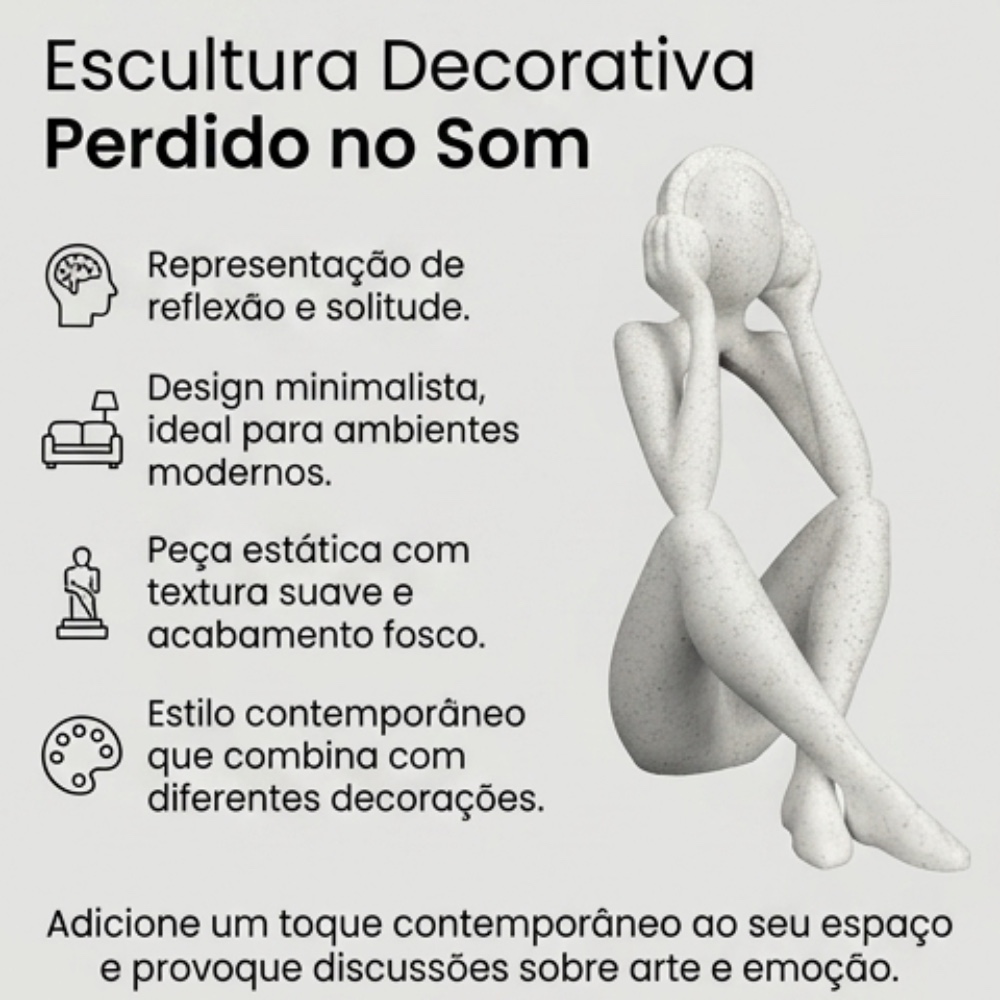 Escultura Decorativa Perdido no Som - Image 7