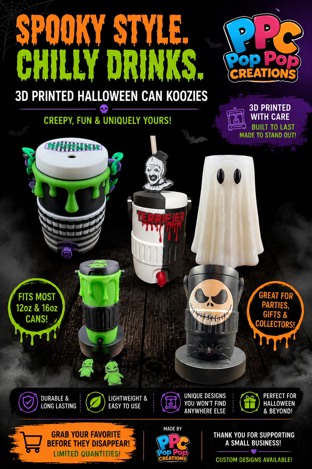 Halloween Can Koozies