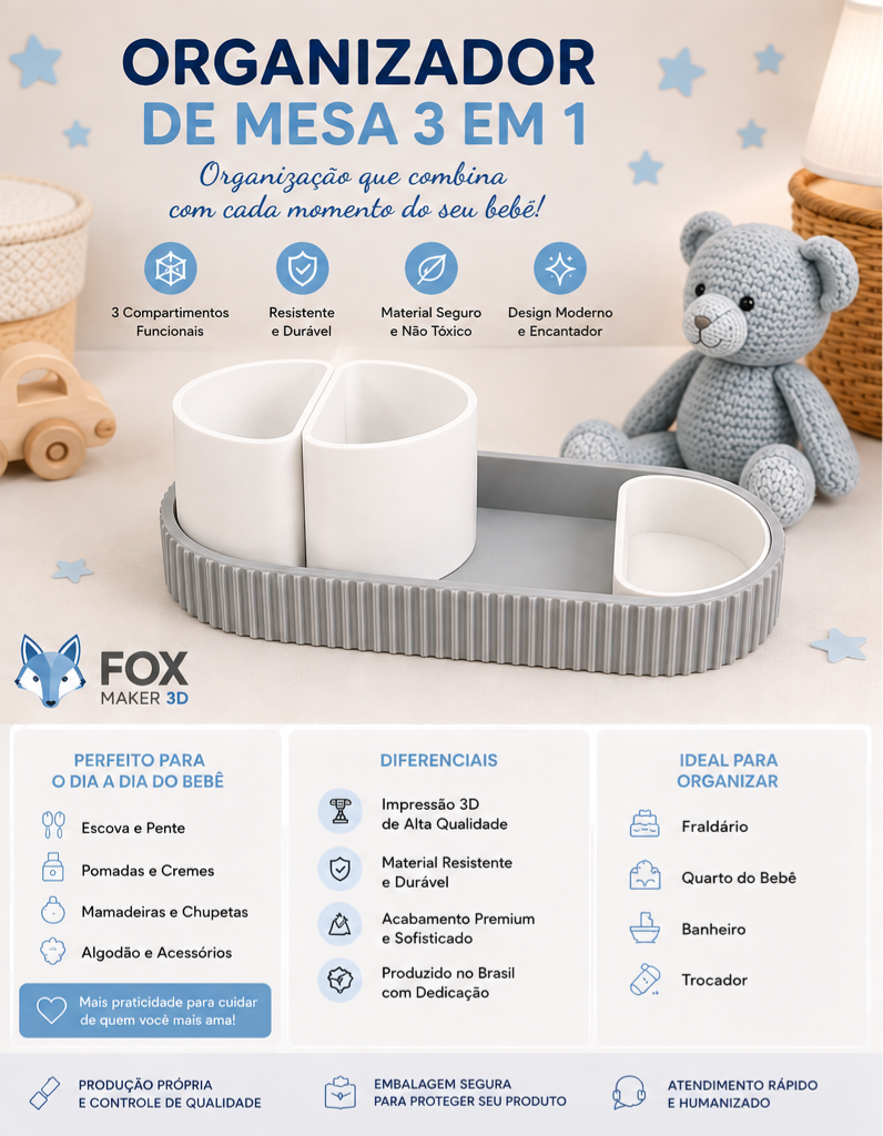 Organizador de Mesa - COFFE - BABY - CARE