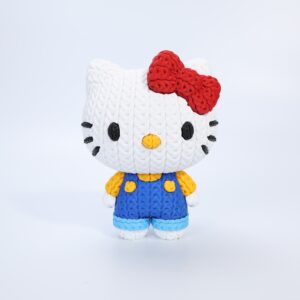 Gatinha Laço Vermelho Amigurumi