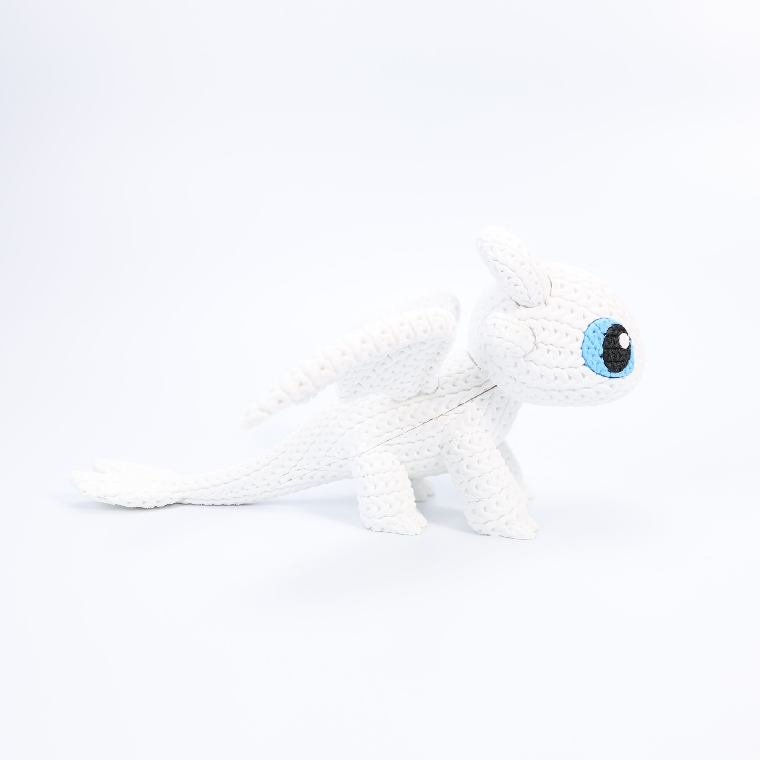 Dragão Fofo Amigurumi Branco - Image 3