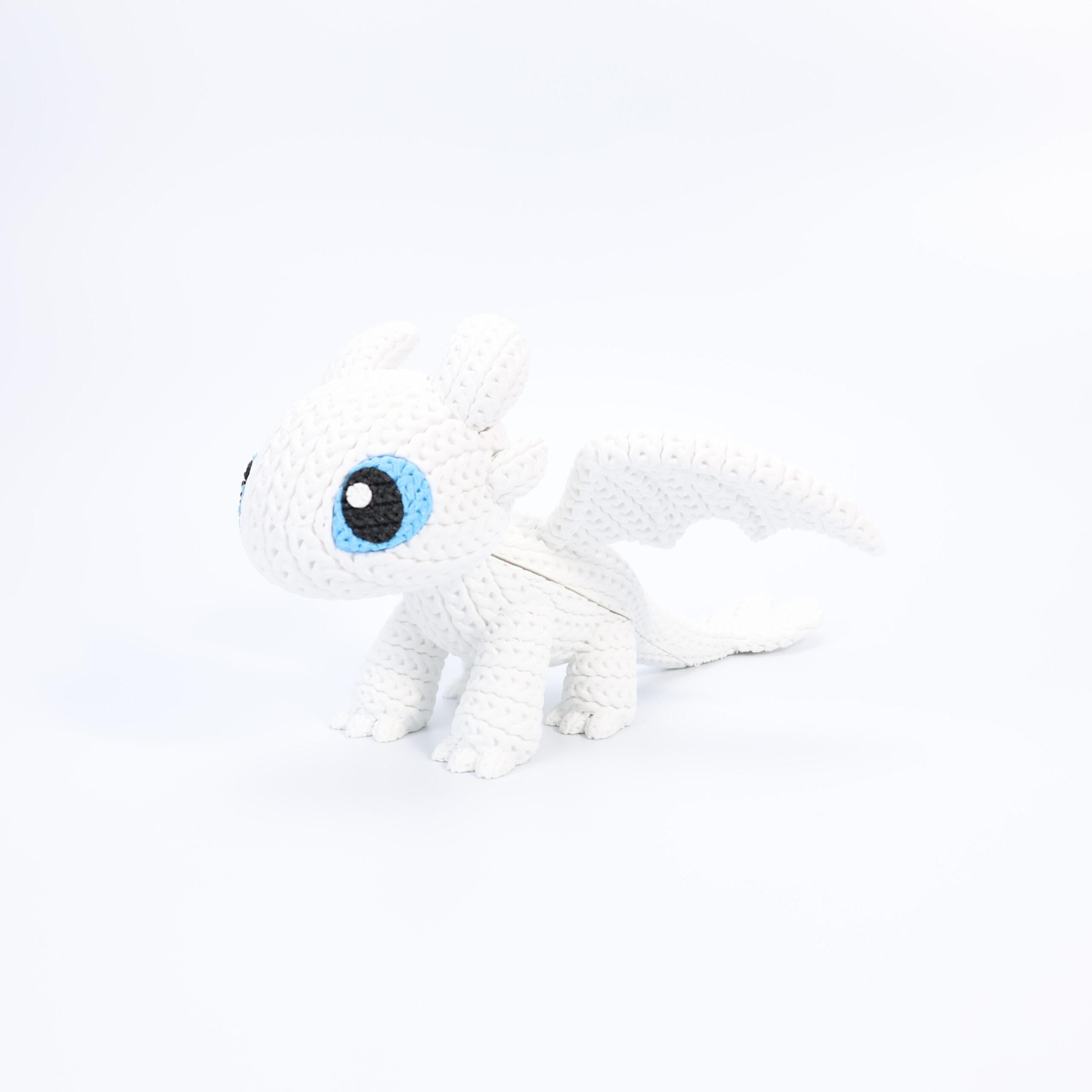 Dragão Fofo Amigurumi Branco - Image 5