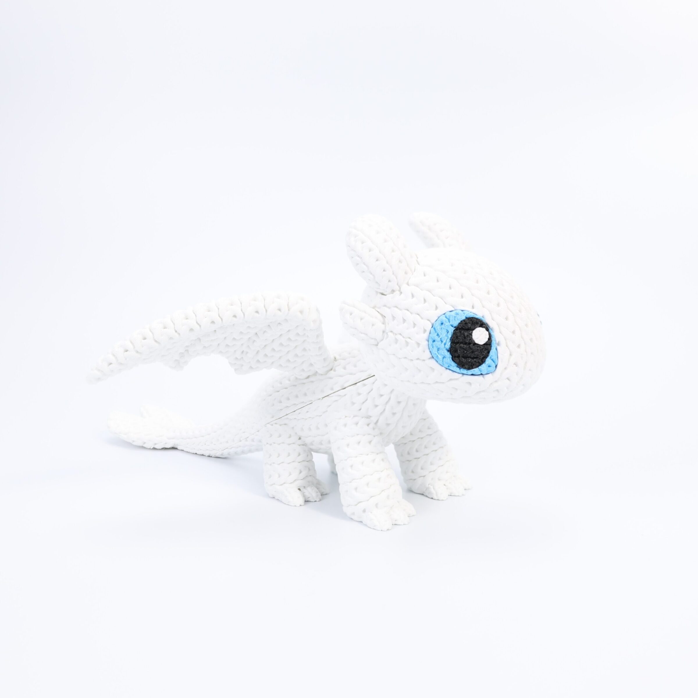 Dragão Fofo Amigurumi Branco