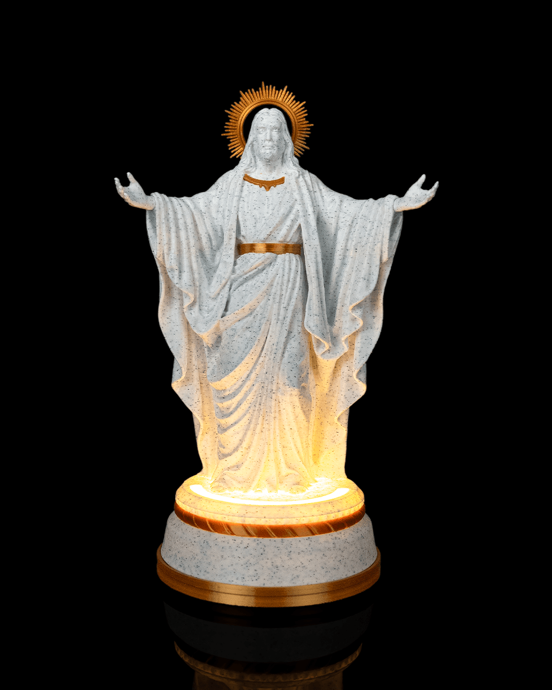 Christ of Light Statue with LED Glow – Jesus Christ Figurine, Christian Home Altar Decor - Image 2