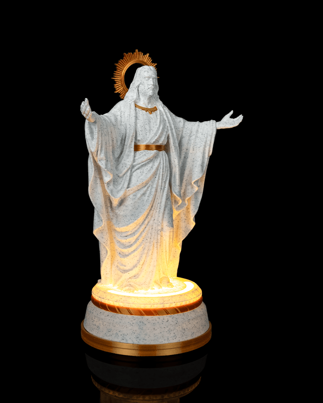 Christ of Light Statue with LED Glow – Jesus Christ Figurine, Christian Home Altar Decor - Image 3