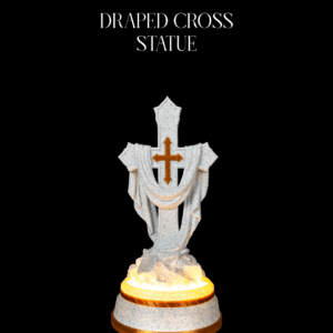 Draped Cross Statue