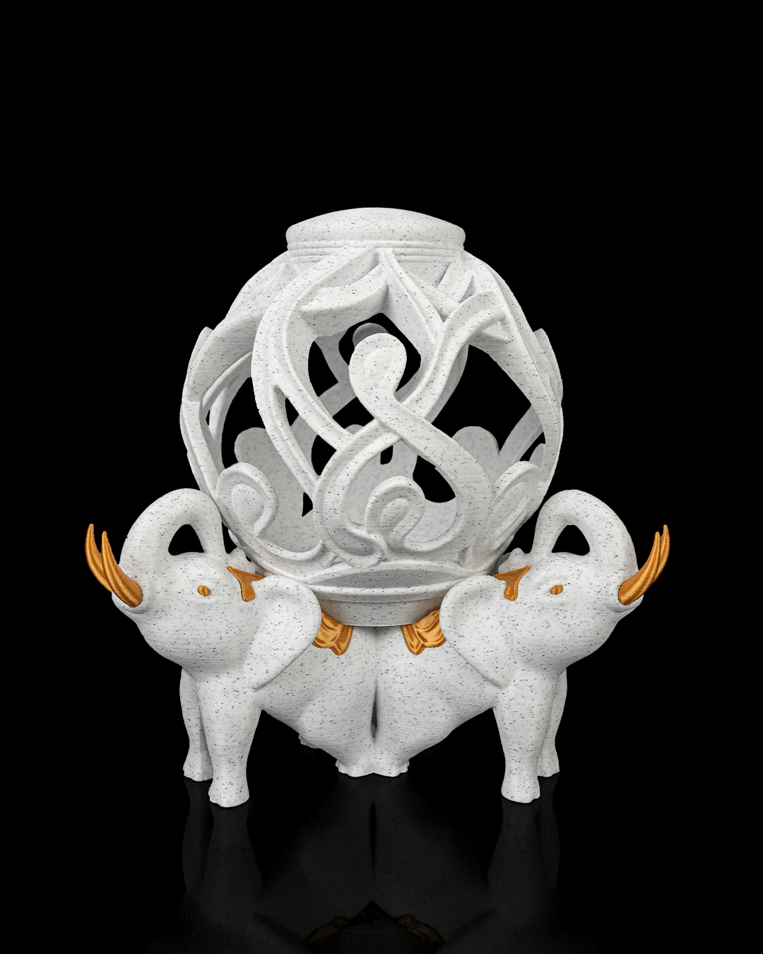 Elephant Trio - Crystal Ball Holder & Lamp - Image 6