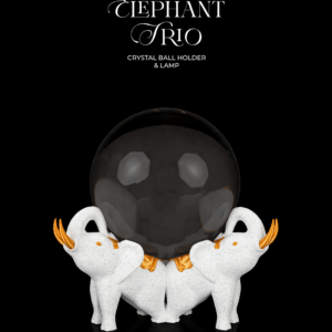 Elephant Trio - Crystal Ball Holder & Lamp