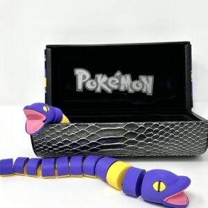 Upcycled Ekans Snakeskin Vault Case – Luxury Display Box with Flexi Pokemon