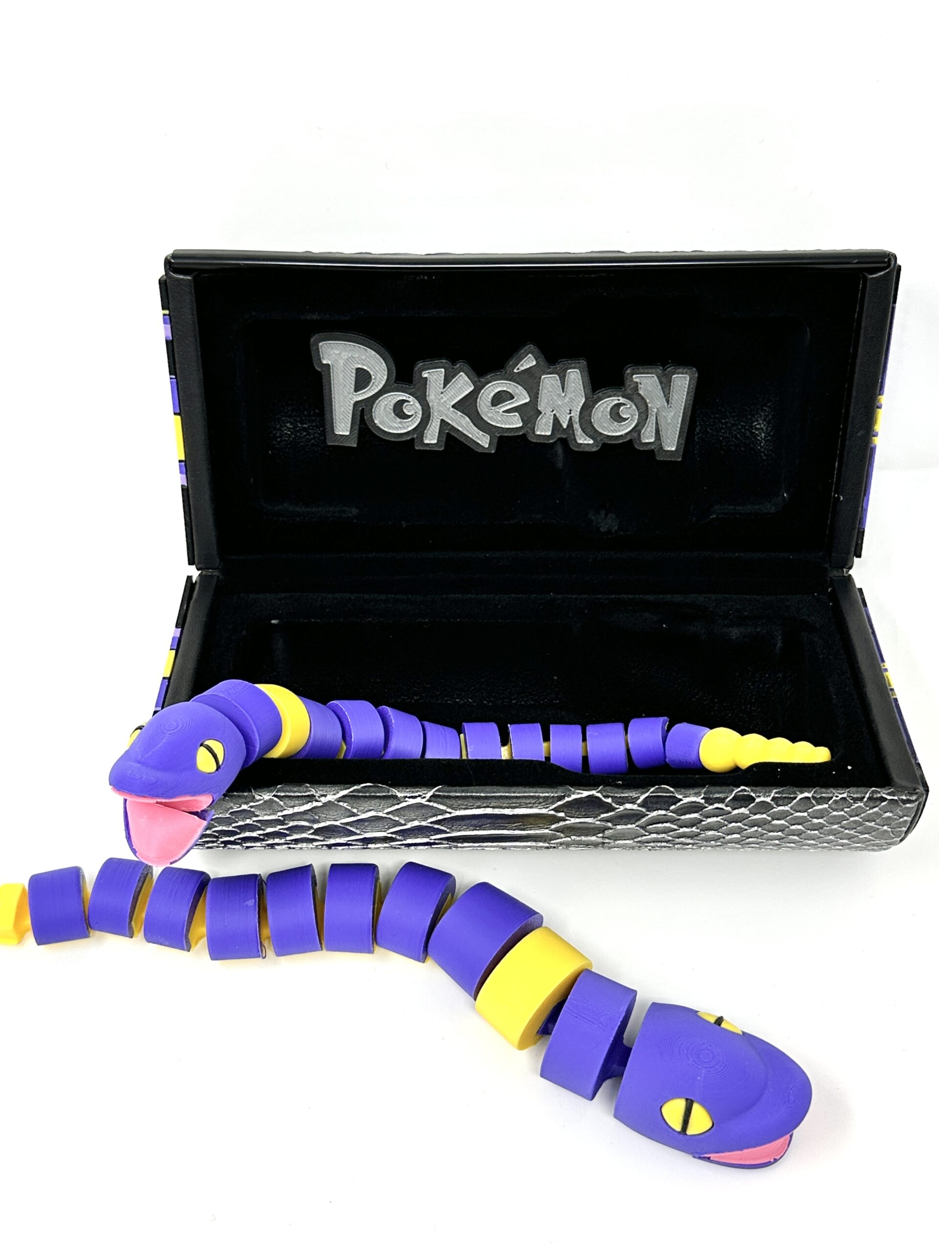 Upcycled Ekans Snakeskin Vault Case – Luxury Display Box with Flexi Pokemon - Image 5