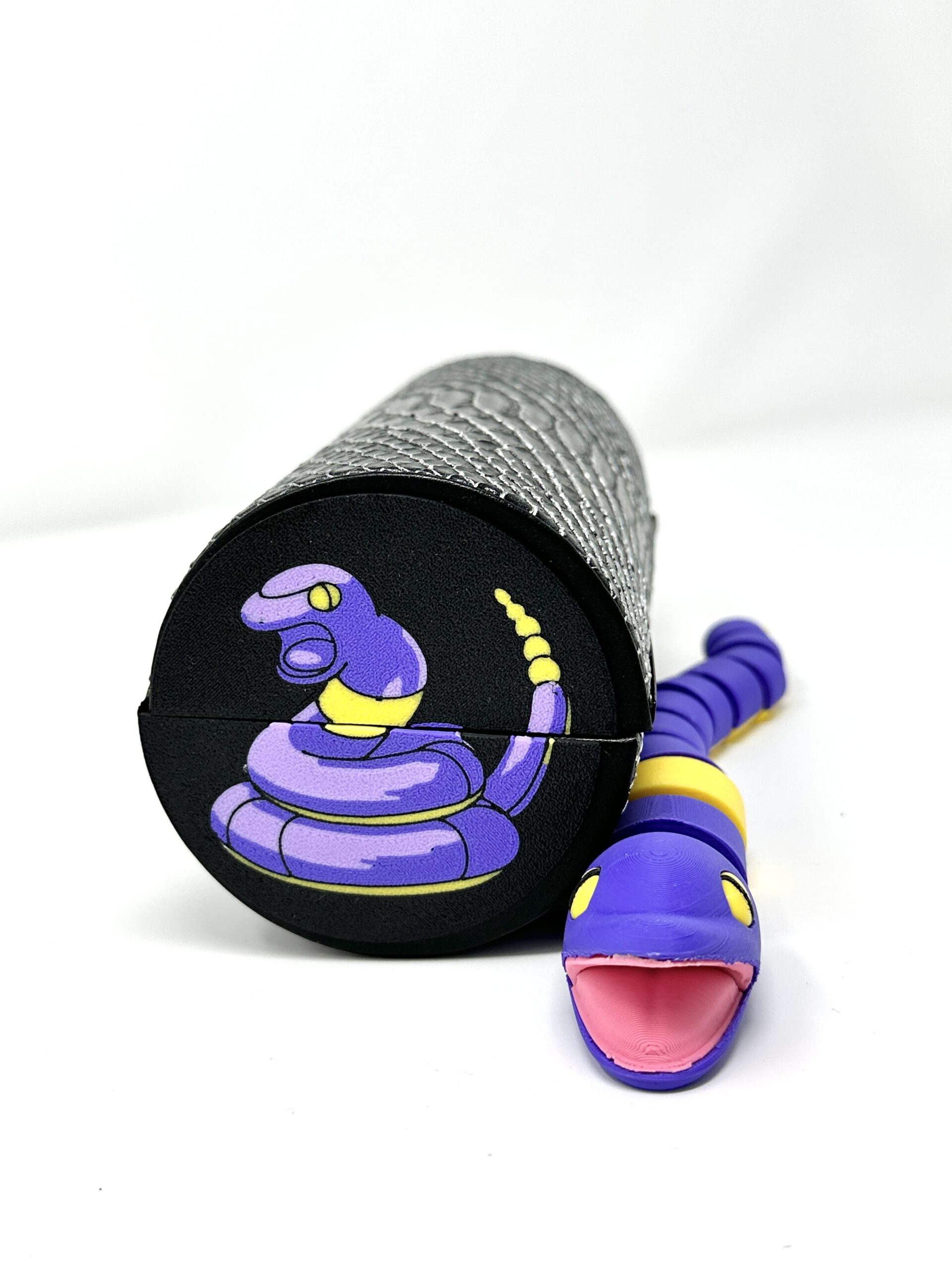 Upcycled Ekans Snakeskin Vault Case – Luxury Display Box with Flexi Pokemon - Image 2