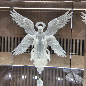 4 Winged Crystal Angel with Halo