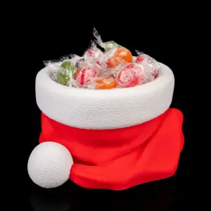 Tigela Chapéu de Lanche do Papai Noel