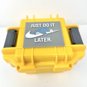 Upcycled Snorlax "Just Do It Later" Vault Case – Single-Slot Hard Storage Case