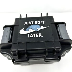 Upcycled Snorlax "Just Do It Later" Vault Case – Stealth Black Edition