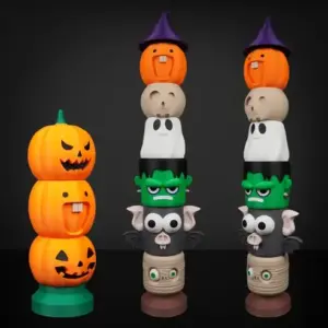 Modular Halloween Totem Pole – Porch-Ready Stackable Spooky Decor