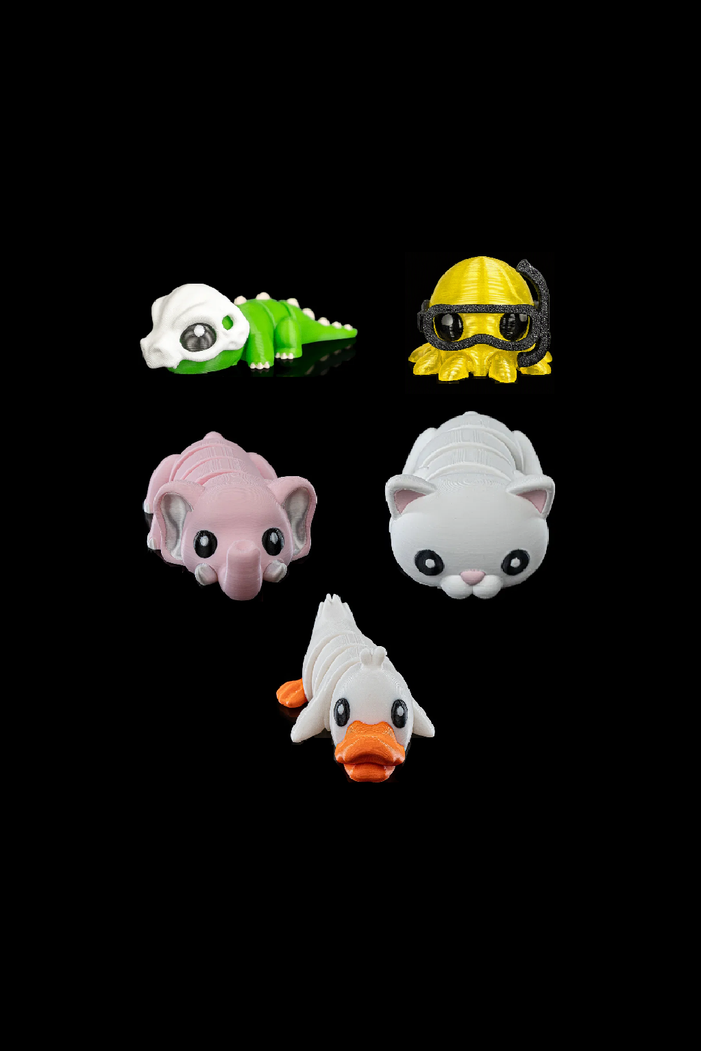 Kit 5 imãs articulados - Animais