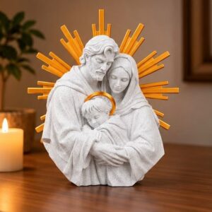 Sagrada Família 20cm – Imagem Católica Religiosa em Impressão 3D | Jesus Maria e José | Decoração e Presente