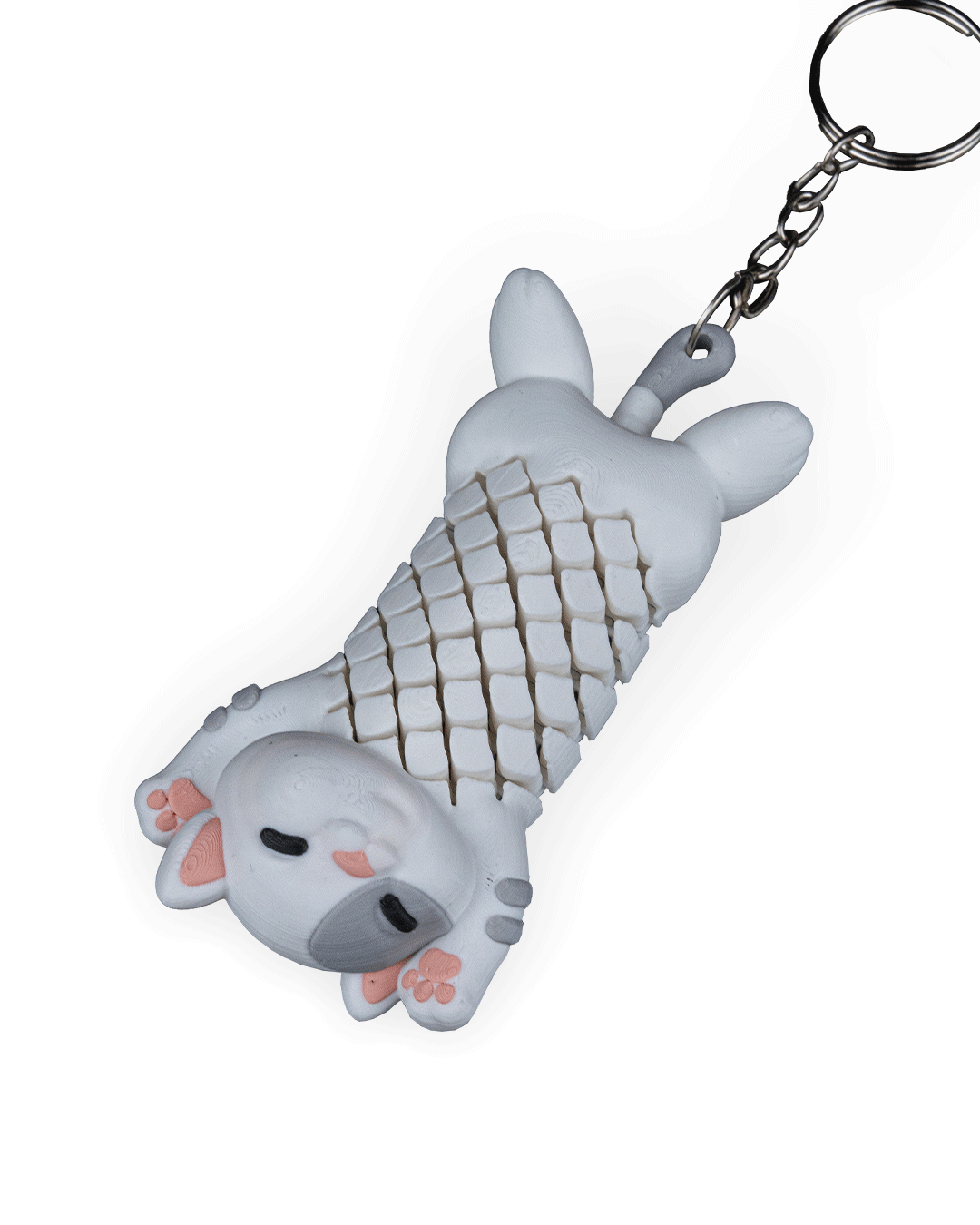 Chaveiro Gatinho Articulado 3D Flexível Fofo | Gato Cute Antiestresse | Presente Criativo Geek - Image 2