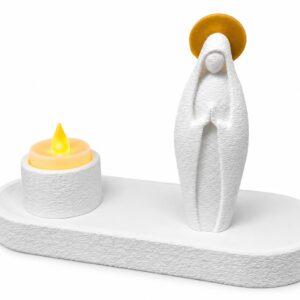 Cantinho da Nossa Senhora com Bandeja e Vela em LED
