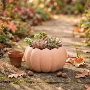 Autumnal Pumpkin Planter – 3D Printed Fall Succulent Pot