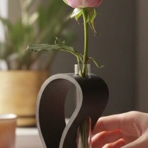 Textured Test Tube Vase Set – 3D Printed Modern Flower Display