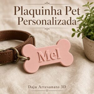 Plaquinha de Identificação Pet Personalizada